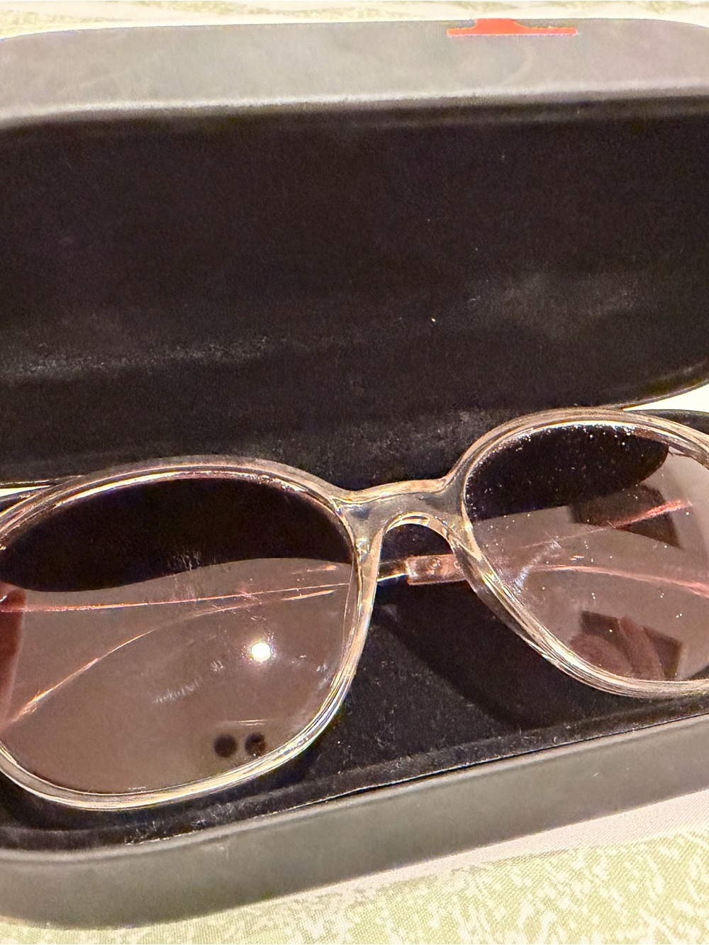 Clear Frame Brown-Tinted Women’s Sunglasses